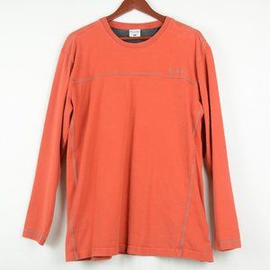Men's Columbia Orange Long Sleeve Shirt Large